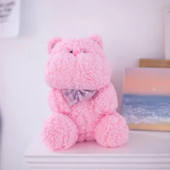 Ours en peluche ancien rose