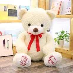 Ours en peluche blanc 90 cm