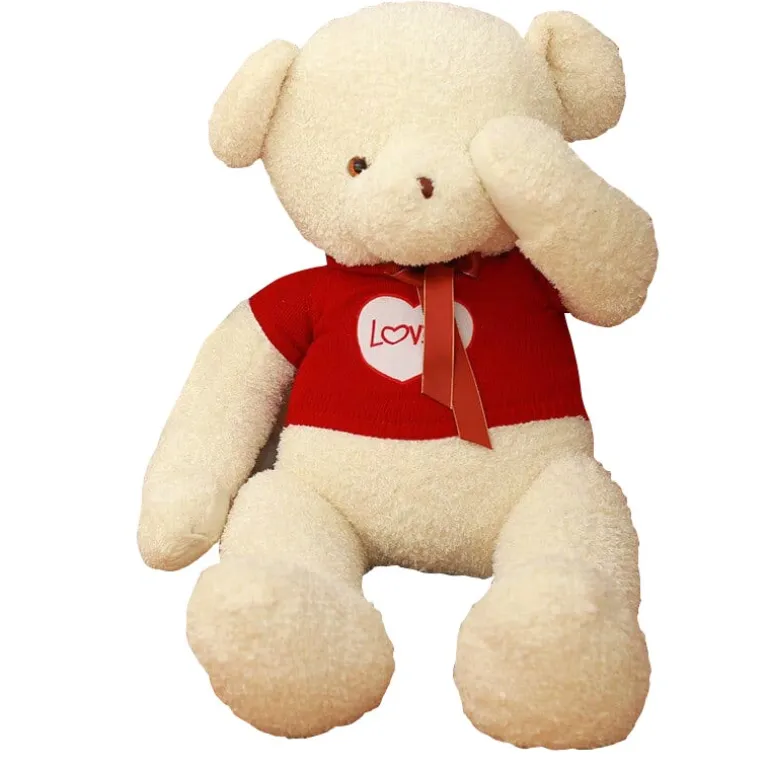 Ours en peluche blanc géant