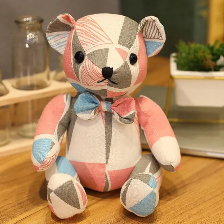 Ours en peluche doudou coloré