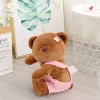 Ours en peluche salopette rose