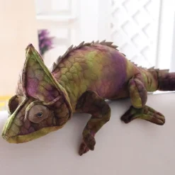 Peluche géante caméléon réaliste