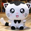 Peluche géante chat noir et blanc