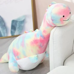 Peluche géante dinosaure multicolore