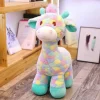 Peluche géante girafe multicolore