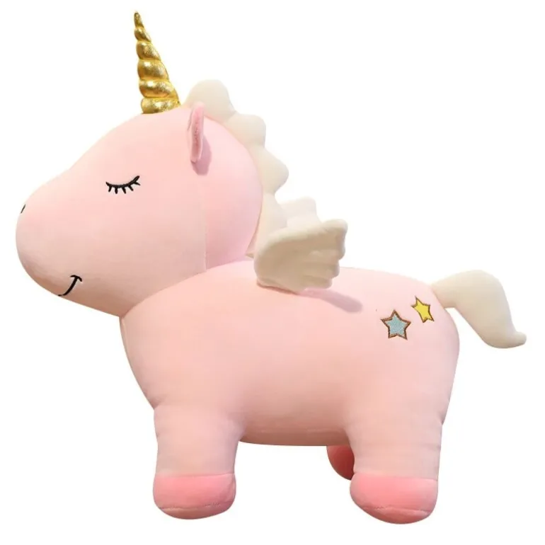 Peluche licorne ailée
