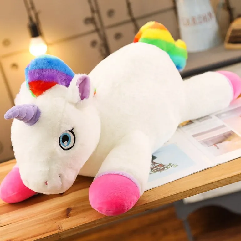 Peluche licorne arc en ciel
