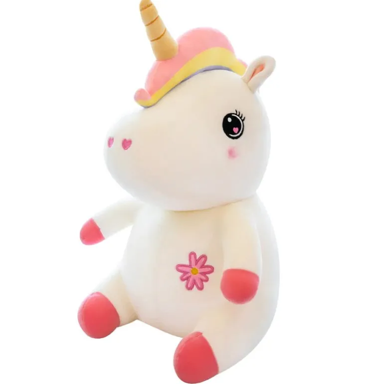 Peluche licorne assise