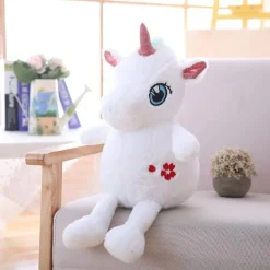 Peluche licorne blanche