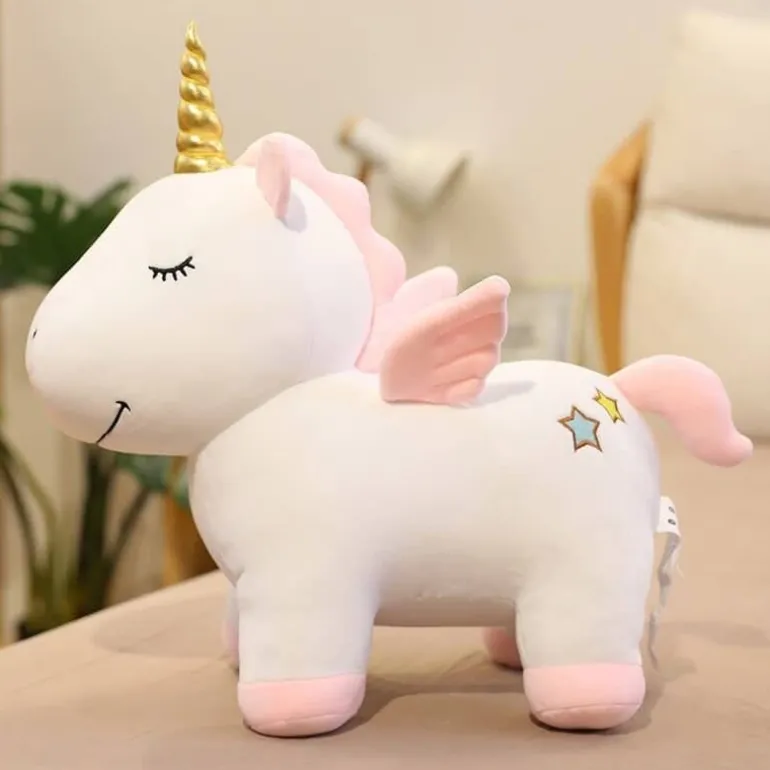 Peluche licorne blanche