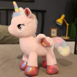 Peluche licorne gros rose