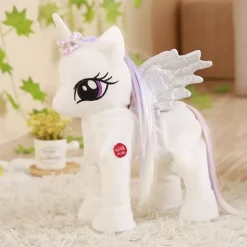 Peluche licorne lumineuse et musicale