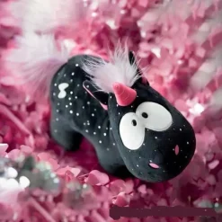 Peluche licorne noire