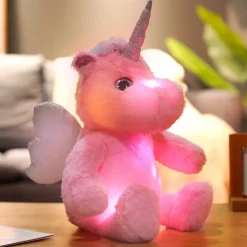 Peluche licorne qui s’illumine