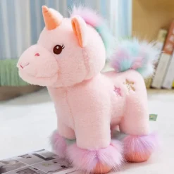 Peluche licorne rose