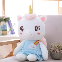 Peluche licorne yeux brillants