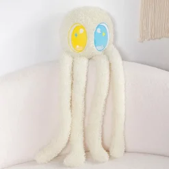 Peluche pieuvre blanche grande taille