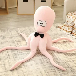 Peluche pieuvre grand rose